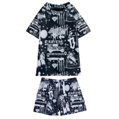 Skater-underground2 Kids  Swim Tee And Shorts Set by PollyParadise