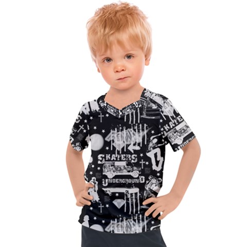 Skater-underground2 Kids  Sports Tee by PollyParadise