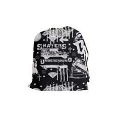 Skater-underground2 Drawstring Pouch (medium) by PollyParadise