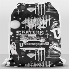 Skater-underground2 Drawstring Bag (large) by PollyParadise