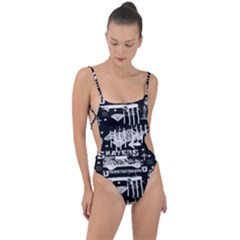 Skater-underground2 Tie Strap One Piece Swimsuit by PollyParadise