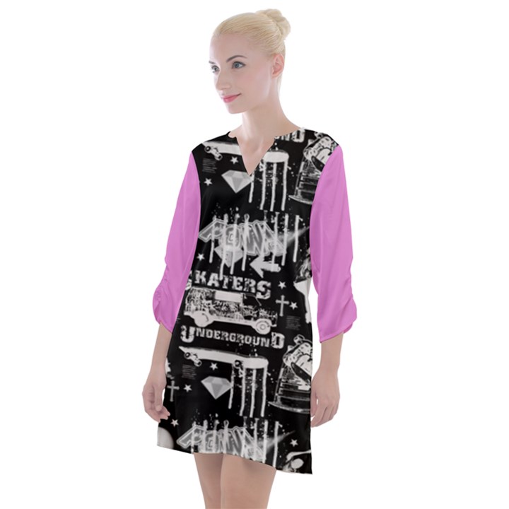 Skater-underground2 Open Neck Shift Dress