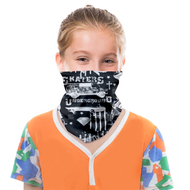 Skater-underground2 Face Covering Bandana (Kids)