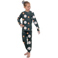 Black Peach White  Kids  Long Sleeve Set  by Sobalvarro