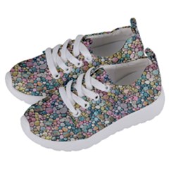 Multicolored Watercolor Stones Kids  Lightweight Sports Shoes by SychEva