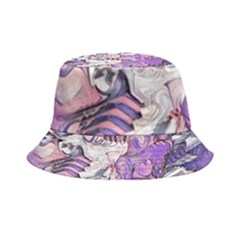 Blooming Lilacs Spring Garden Abstract Inside Out Bucket Hat by CrypticFragmentsDesign