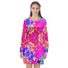 Newdesign Long Sleeve Chiffon Shift Dress  by LW41021