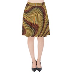 Golden Sands Velvet High Waist Skirt by LW41021