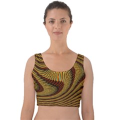 Golden Sands Velvet Crop Top by LW41021