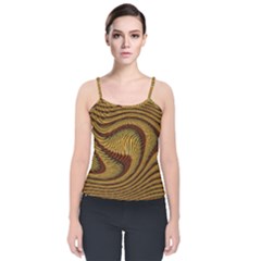 Golden Sands Velvet Spaghetti Strap Top by LW41021