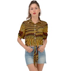 Golden Sands Tie Front Shirt  by LW41021