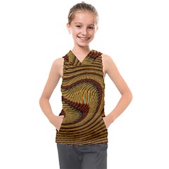 Golden Sands Kids  Sleeveless Hoodie by LW41021