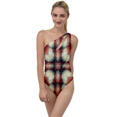 Royal Plaid  To One Side Swimsuit by LW41021