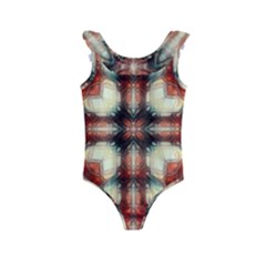 Royal Plaid  Kids  Frill Swimsuit by LW41021