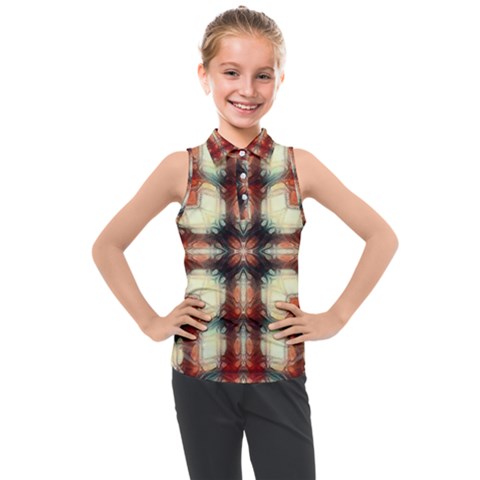 Royal Plaid  Kids  Sleeveless Polo Tee by LW41021