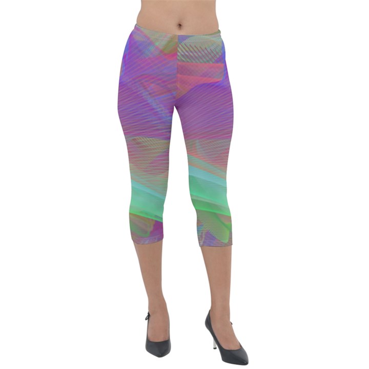 Color Winds Lightweight Velour Capri Leggings 