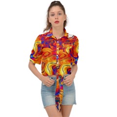 Sun & Water Tie Front Shirt  by LW41021