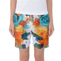 Spring Flowers Women s Basketball Shorts by LW41021