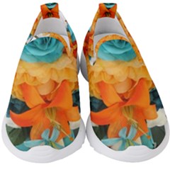 Spring Flowers Kids  Slip On Sneakers by LW41021