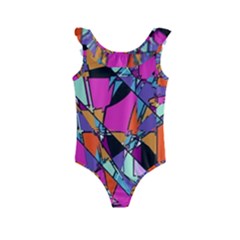 Abstract  Kids  Frill Swimsuit by LW41021