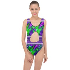 Feathery Winds Center Cut Out Swimsuit by LW41021