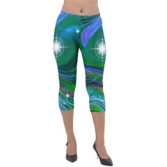 Night Sky Lightweight Velour Capri Leggings  by LW41021