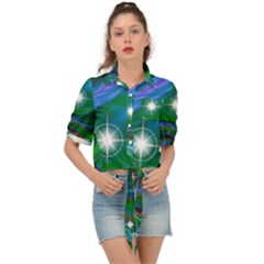 Night Sky Tie Front Shirt  by LW41021