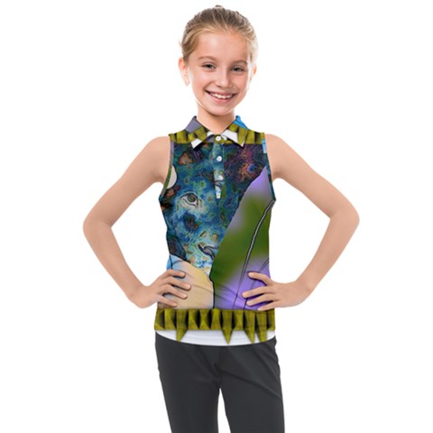 Jungle Lion Kids  Sleeveless Polo Tee by LW41021