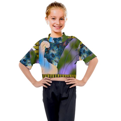 Jungle Lion Kids Mock Neck Tee by LW41021