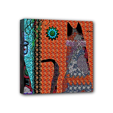 Cats Mini Canvas 4  X 4  (stretched) by LW41021