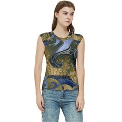 Sea Of Wonder Women s Raglan Cap Sleeve Tee by LW41021