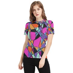 Abstract Women s Short Sleeve Rash Guard by LW41021