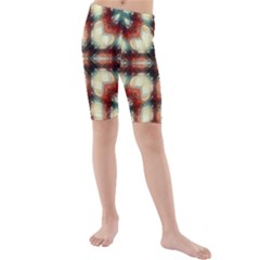 Royal Plaid Kids  Mid Length Swim Shorts by LW41021