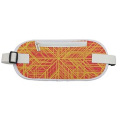 Orange/yellow Line Pattern Rounded Waist Pouch by LyleHatchDesign