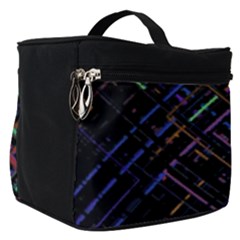 Criss-cross Pattern (multi-colored) Make Up Travel Bag (small) by LyleHatchDesign