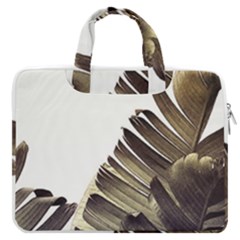 Vintage Banana Leaves Macbook Pro Double Pocket Laptop Bag by goljakoff