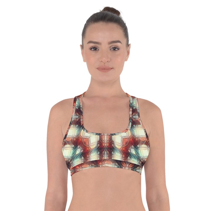 Royal Plaid Cross Back Sports Bra