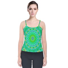 Greenspring Velvet Spaghetti Strap Top by LW323