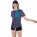 Evening Bloom Asymmetrical Short Sleeve Sports Tee View1