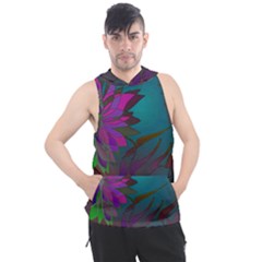 Evening Bloom Men s Sleeveless Hoodie by LW323