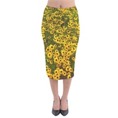 Daisy May Velvet Midi Pencil Skirt by LW323