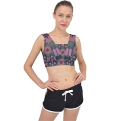 Tropical Island V-back Sports Bra by LW323