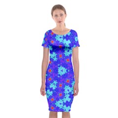 Blueberry Classic Short Sleeve Midi Dress by LW323