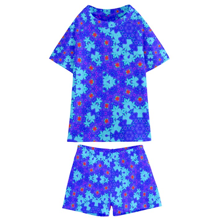 Blueberry Kids  Swim Tee and Shorts Set