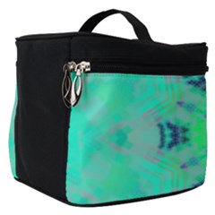 Blue Green  Twist Make Up Travel Bag (small) by LW323