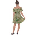 Florals In The Green Season In Perfect  Ornate Calm Harmony Off Shoulder Velour Dress View2