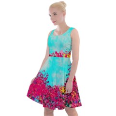 Flowers Knee Length Skater Dress by LW323