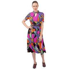 Abstract 2 Keyhole Neckline Chiffon Dress by LW323