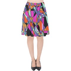 Abstract 2 Velvet High Waist Skirt by LW323