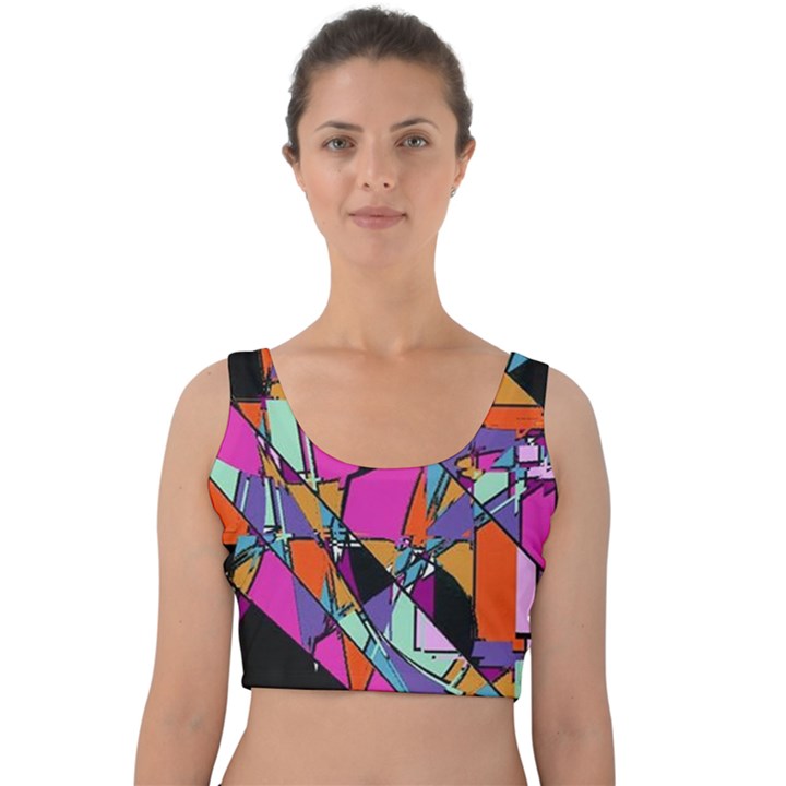 Abstract 2 Velvet Crop Top